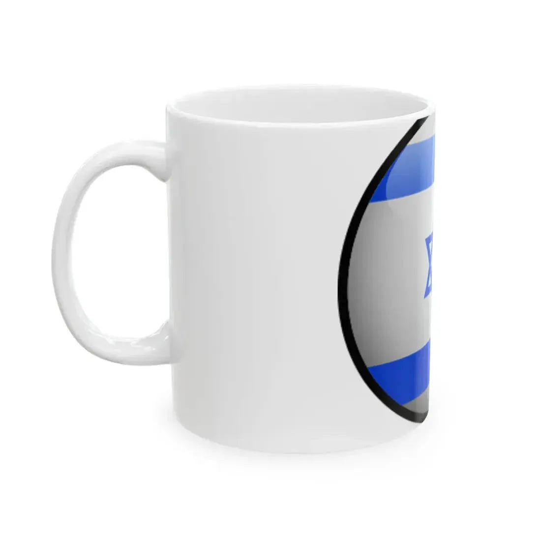 Israel Flag Round (Israel) White Coffee Mug - Go Mug Yourself