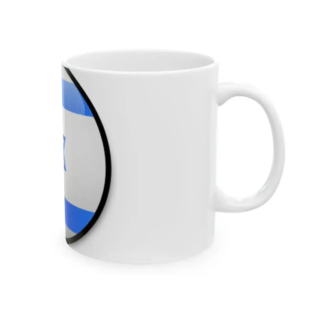 Israel Flag Round (Israel) White Coffee Mug - Go Mug Yourself