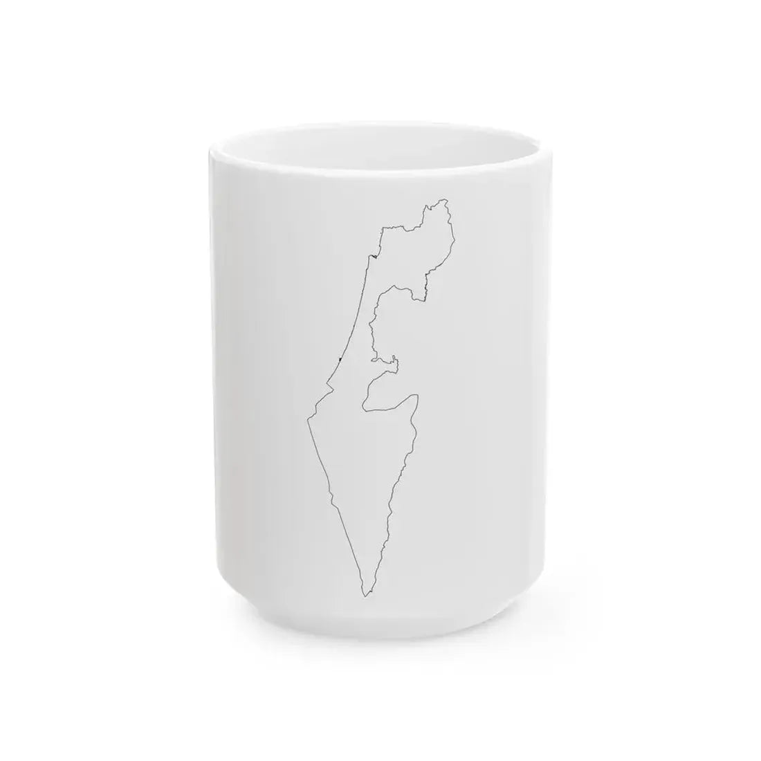 Israel-Flagmap (Israel) White Coffee Mug 15oz - Go Mug Yourself