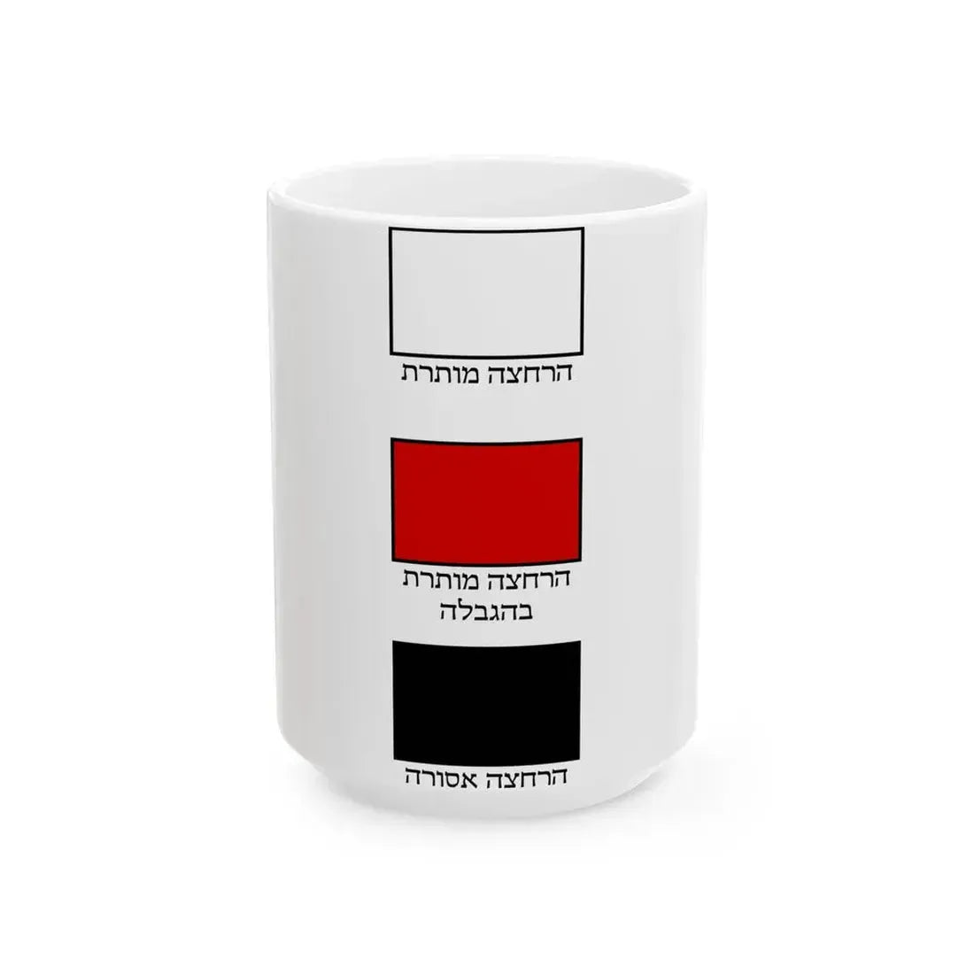 Israel Lifeguard Flags (Israel) White Coffee Mug 15oz - Go Mug Yourself