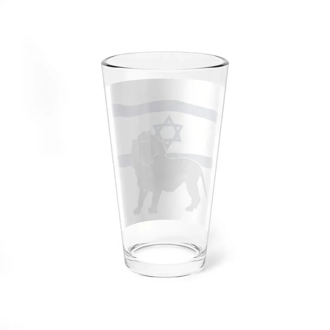 אריה ודגל ישראל (Israel) Pint Glass 16oz - Go Mug Yourself
