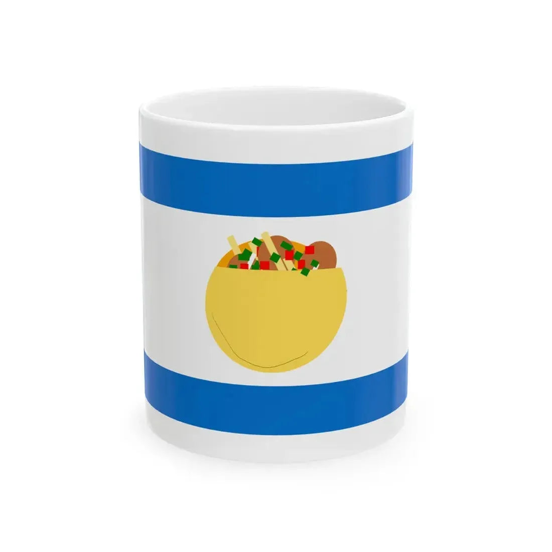 Israeli Falafel Flag 2 (Israel) White Coffee Mug 11oz - Go Mug Yourself