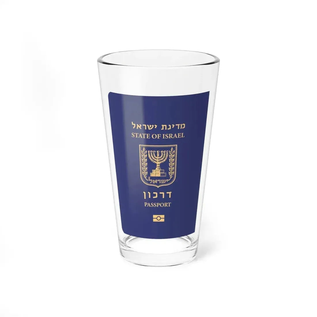 Israeli Passport - Pint Glass 16oz 16oz - Go Mug Yourself