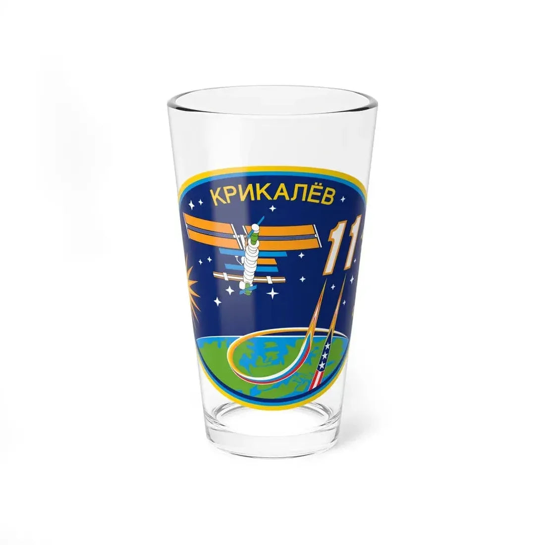 ISS Expedition 11 (NASA) Pint Glass 16oz 16oz - Go Mug Yourself