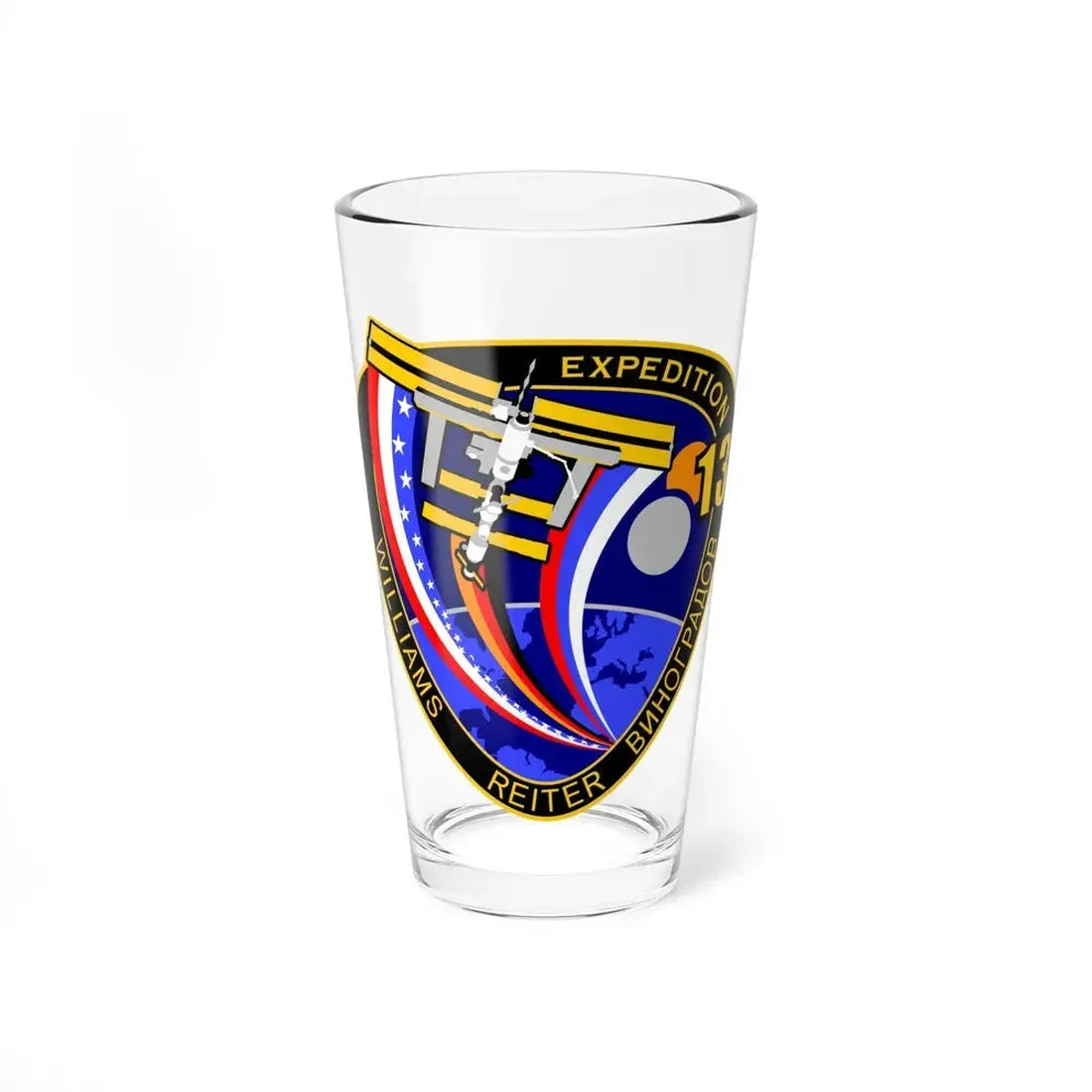 ISS Expedition 13 (NASA) Pint Glass 16oz 16oz - Go Mug Yourself