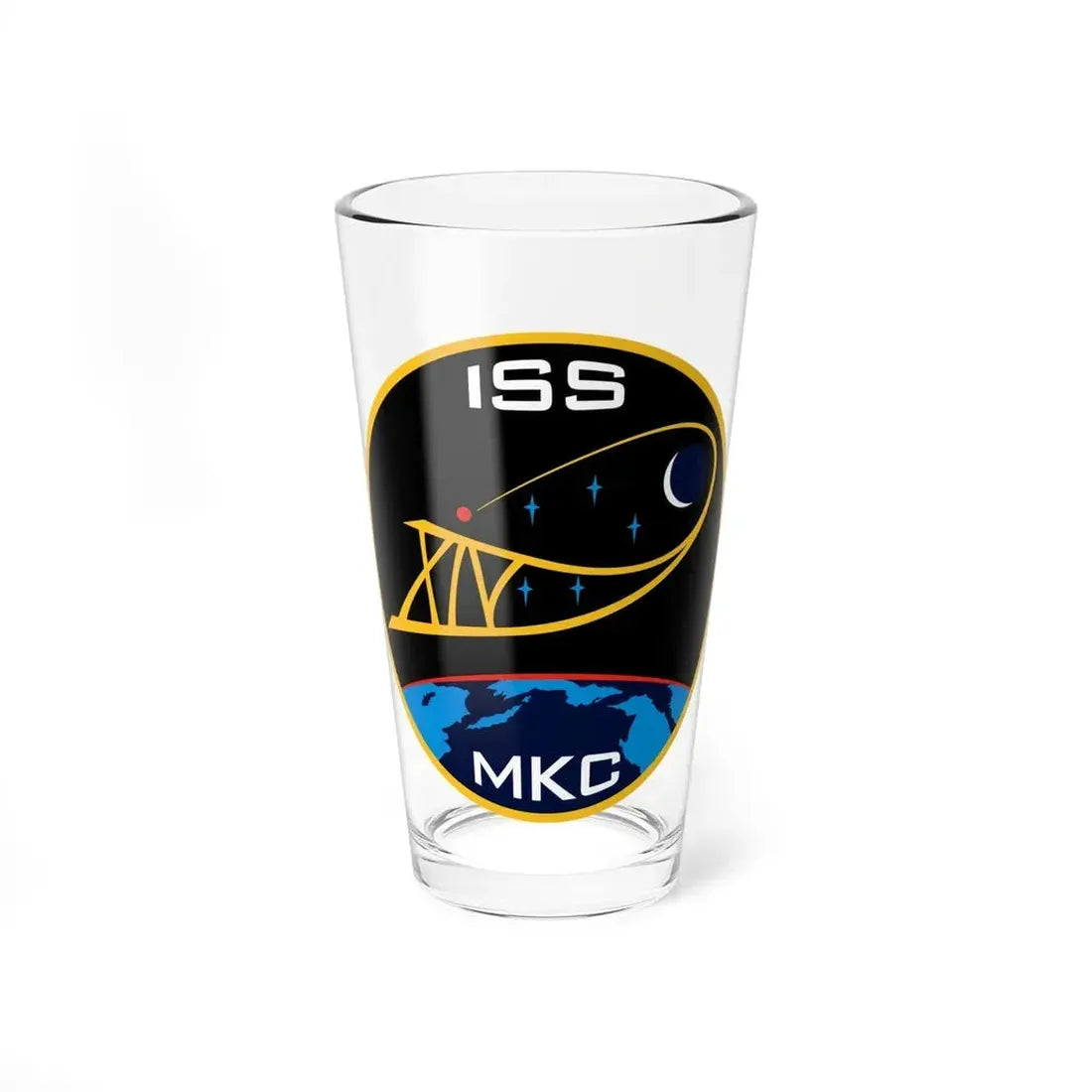 ISS Expedition 14 (NASA) Pint Glass 16oz 16oz - Go Mug Yourself