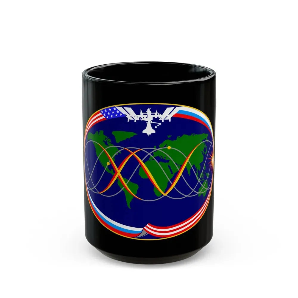 ISS Expedition 15 (NASA) Black Coffee Mug 15oz - Go Mug Yourself