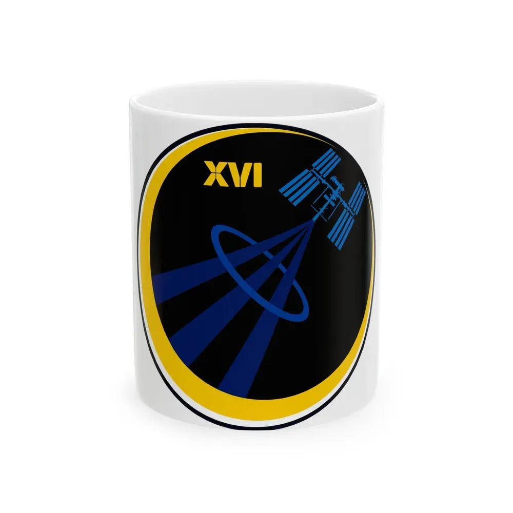 ISS Expedition 16 (NASA) White Coffee Mug 11oz - Go Mug Yourself