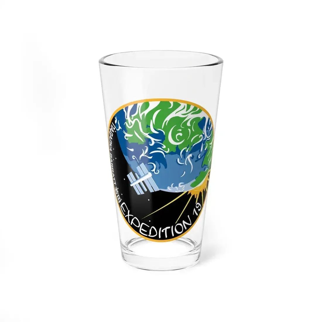 ISS Expedition 19 (NASA) Pint Glass 16oz 16oz - Go Mug Yourself