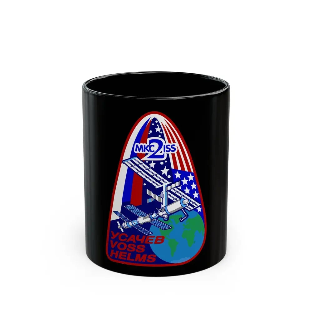 ISS Expedition 2 (NASA) Black Coffee Mug 11oz - Go Mug Yourself