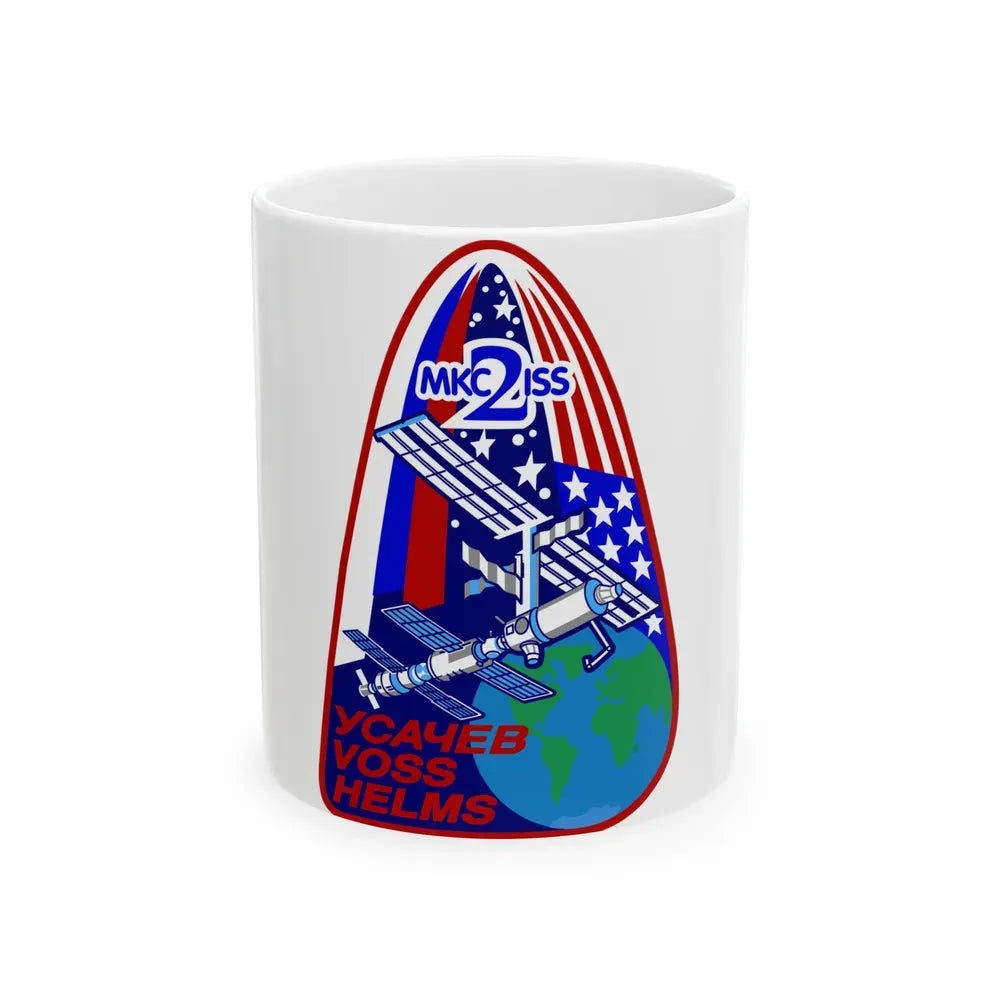 ISS Expedition 2 (NASA) White Coffee Mug 11oz - Go Mug Yourself
