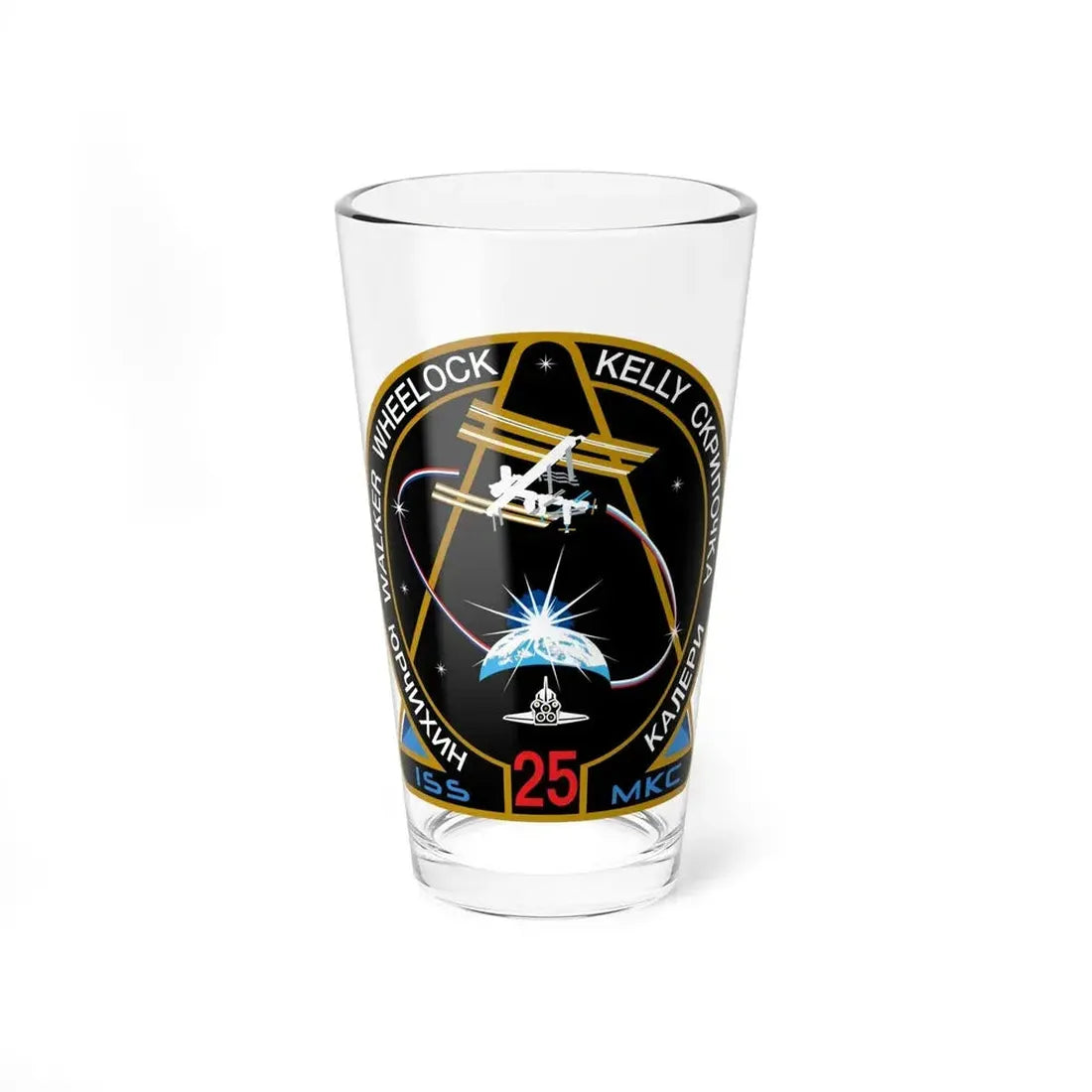ISS Expedition 25 (NASA) Pint Glass 16oz 16oz - Go Mug Yourself