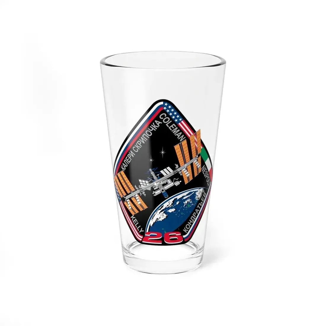 ISS Expedition 26 (NASA) Pint Glass 16oz 16oz - Go Mug Yourself