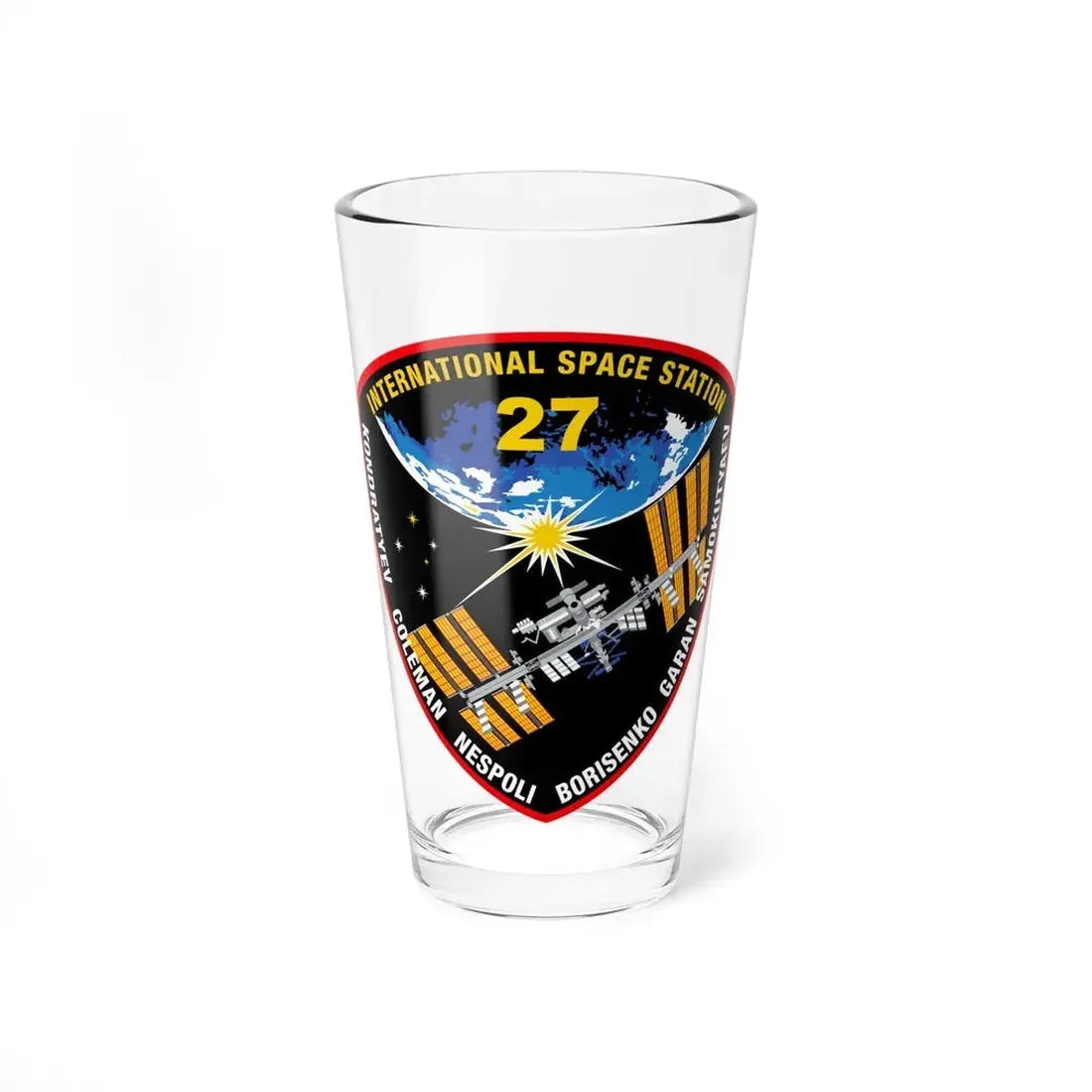 ISS Expedition 27 (NASA) Pint Glass 16oz 16oz - Go Mug Yourself