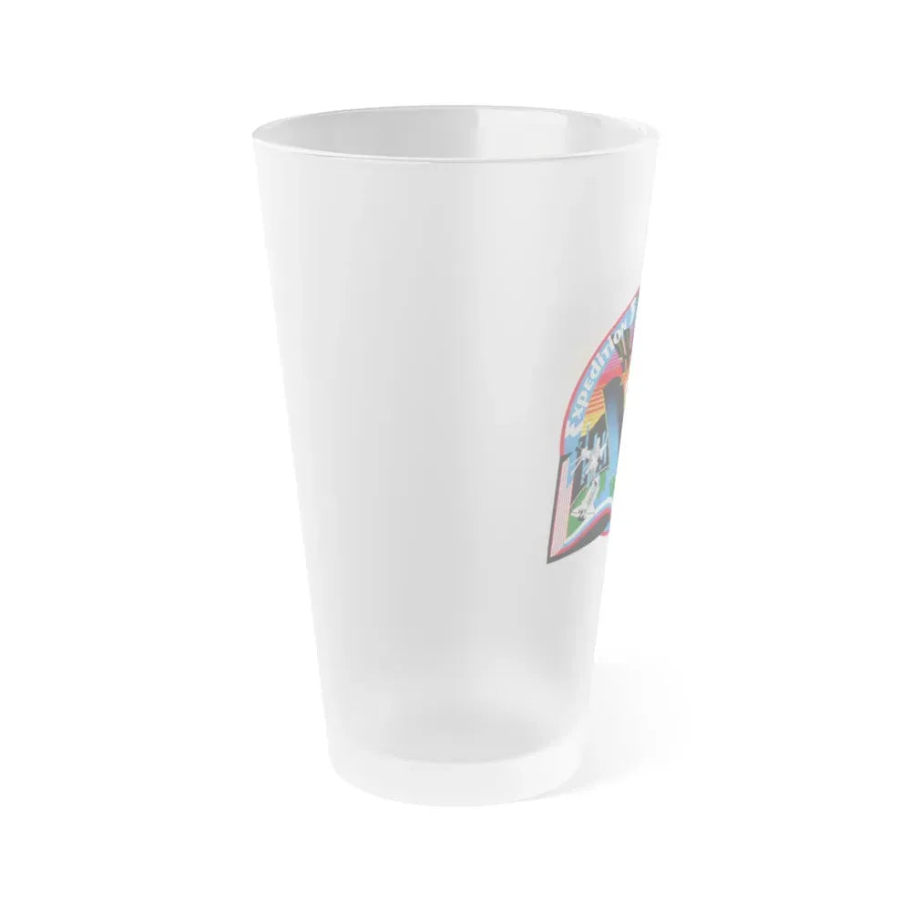 ISS Expedition 3 (NASA) Frosted Pint Glass 16oz - Go Mug Yourself