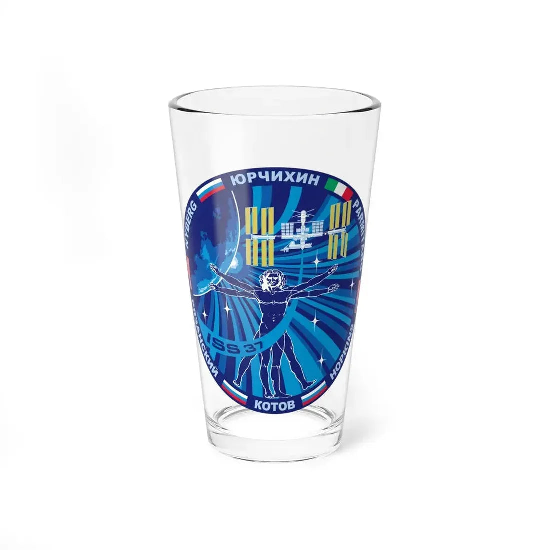 ISS Expedition 37 (NASA) Pint Glass 16oz 16oz - Go Mug Yourself