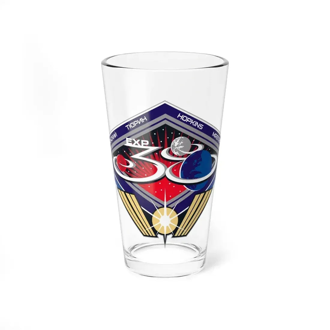 ISS Expedition 38 (NASA) Pint Glass 16oz 16oz - Go Mug Yourself