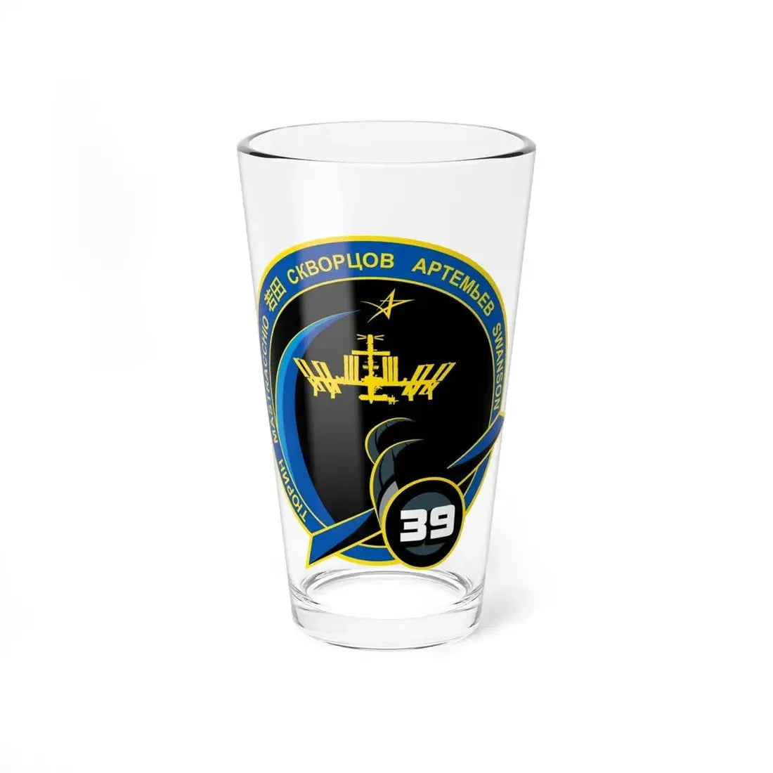 ISS Expedition 39 (NASA) Pint Glass 16oz 16oz - Go Mug Yourself