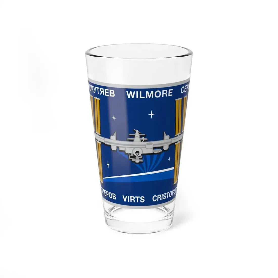 ISS Expedition 42 (NASA) Pint Glass 16oz 16oz - Go Mug Yourself