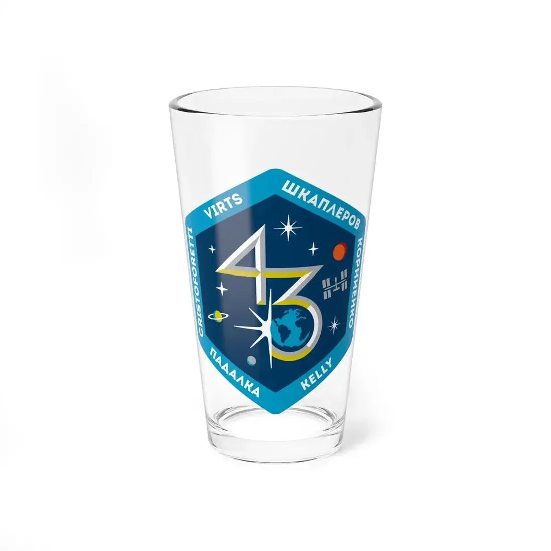 ISS Expedition 43 (NASA) Pint Glass 16oz 16oz - Go Mug Yourself