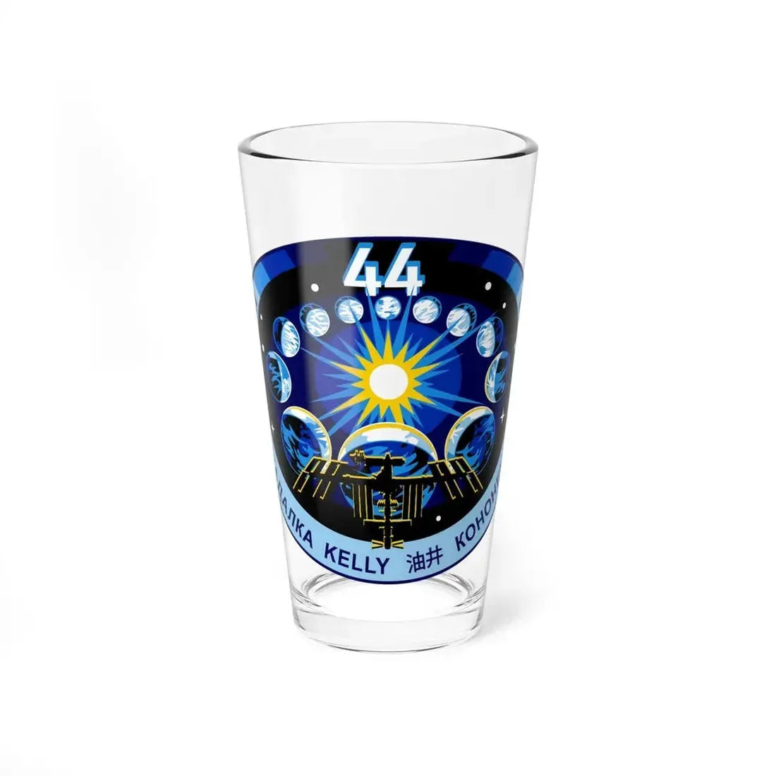 ISS Expedition 44 (NASA) Pint Glass 16oz 16oz - Go Mug Yourself