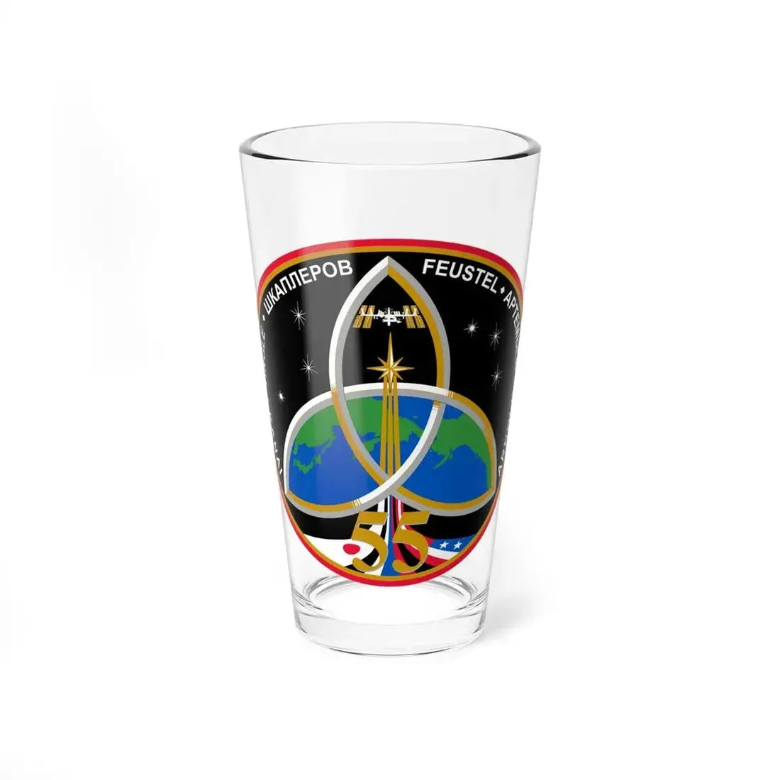 ISS Expedition 55 (NASA) Pint Glass 16oz 16oz - Go Mug Yourself