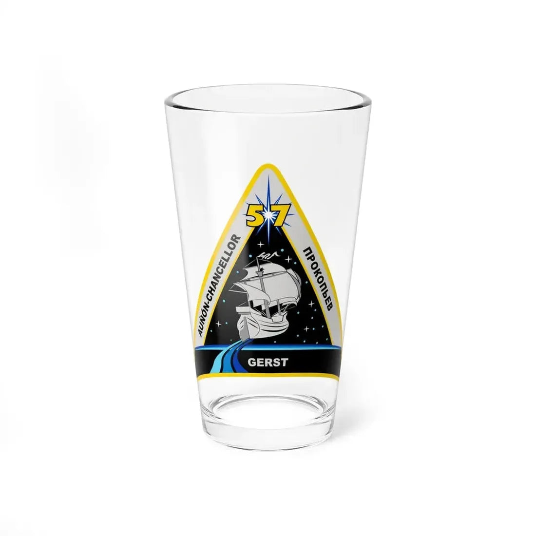 ISS Expedition 57 (NASA) Pint Glass 16oz 16oz - Go Mug Yourself