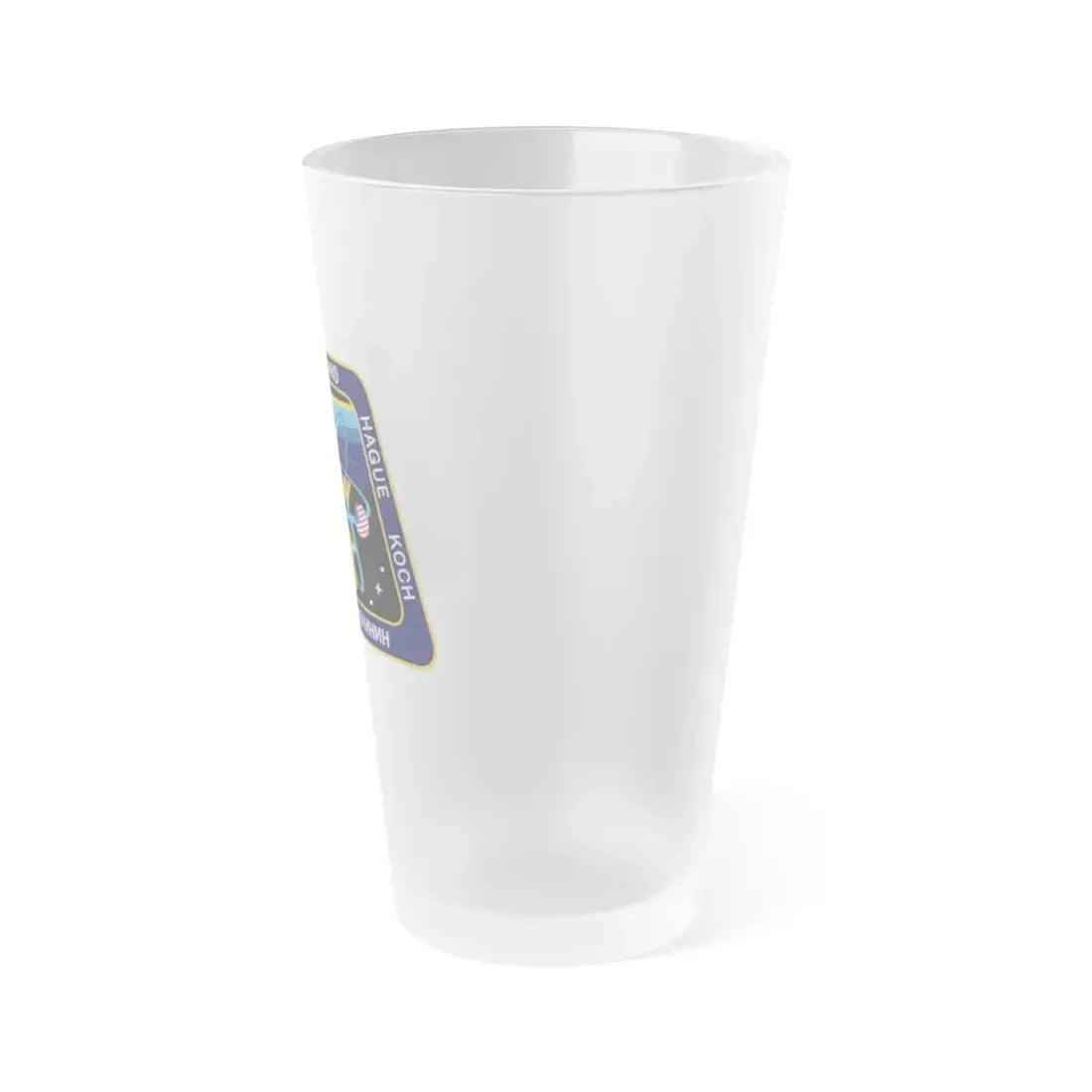 ISS Expedition 59 (NASA) Frosted Pint Glass 16oz - Go Mug Yourself