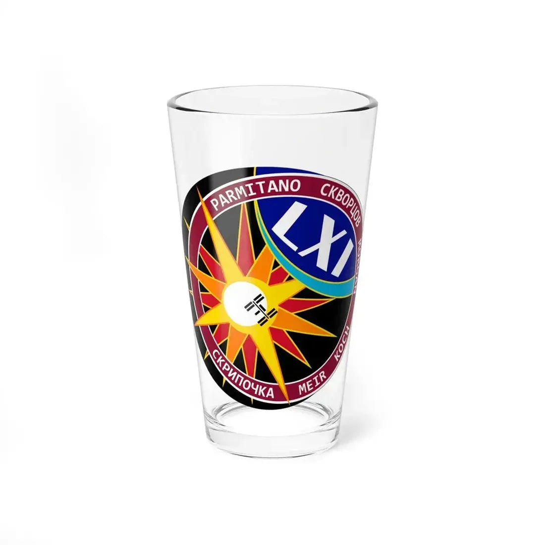 ISS Expedition 61 (NASA) Pint Glass 16oz 16oz - Go Mug Yourself