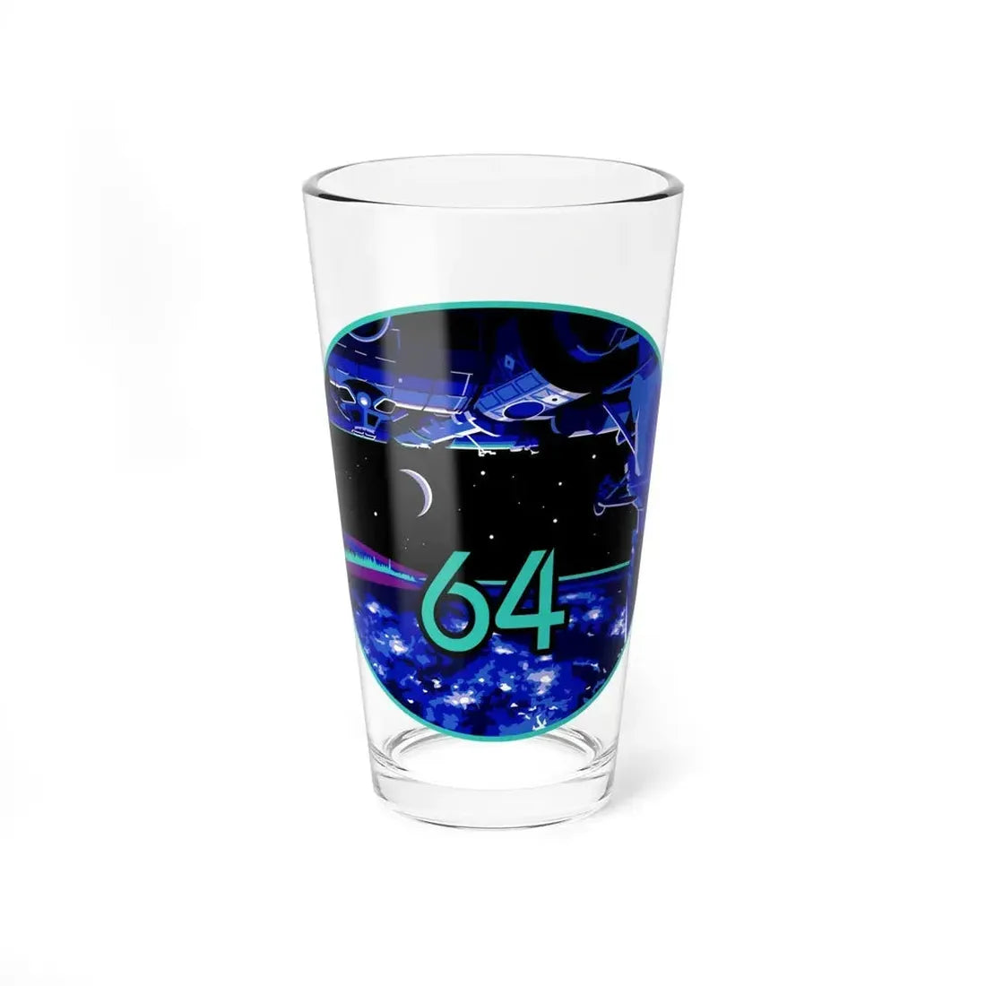 ISS Expedition 64 (NASA) Pint Glass 16oz 16oz - Go Mug Yourself