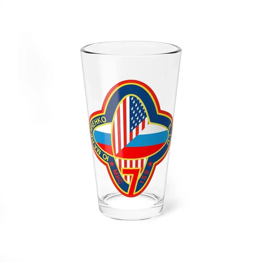 ISS Expedition 7 (NASA) Pint Glass 16oz 16oz - Go Mug Yourself