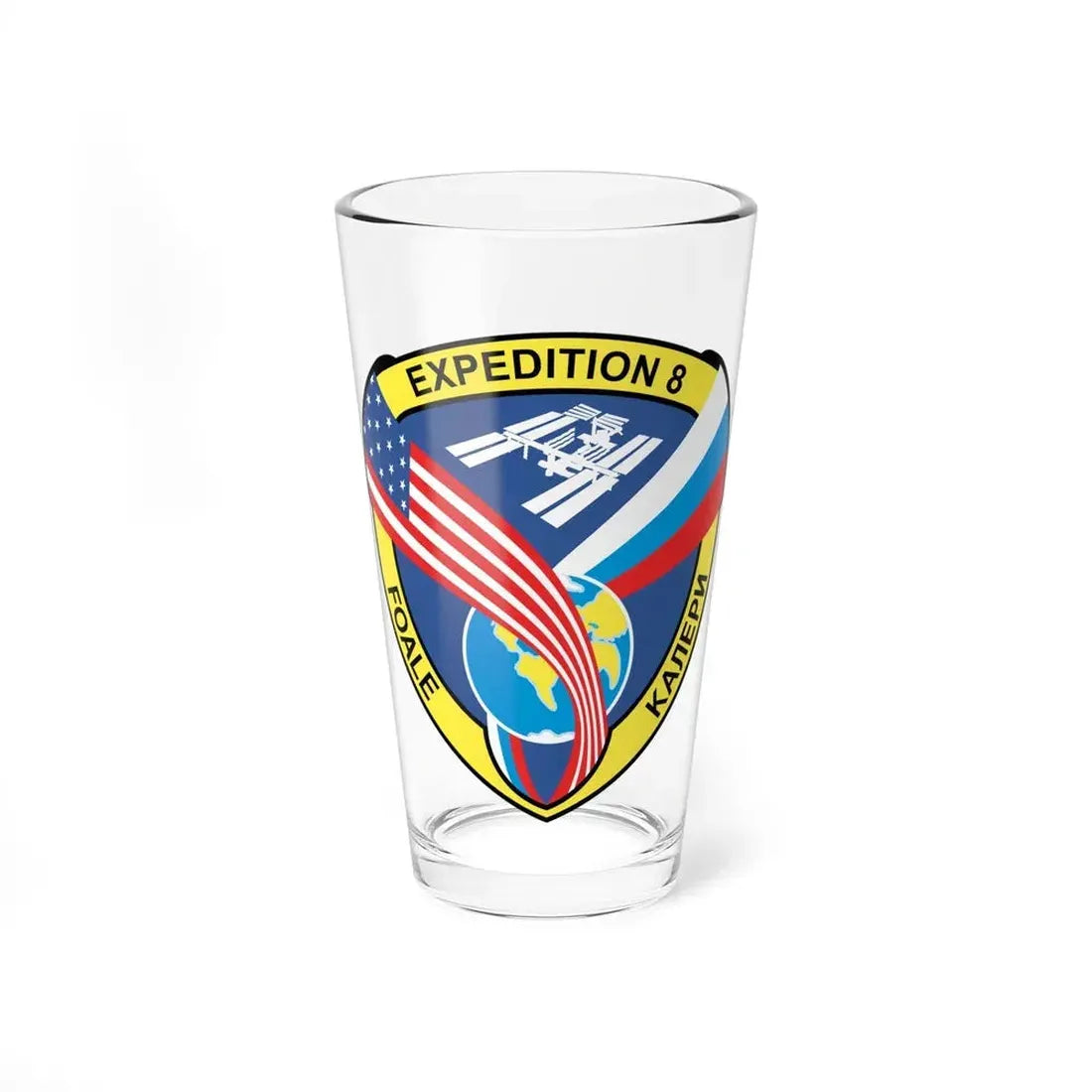ISS Expedition 8 (NASA) Pint Glass 16oz 16oz - Go Mug Yourself