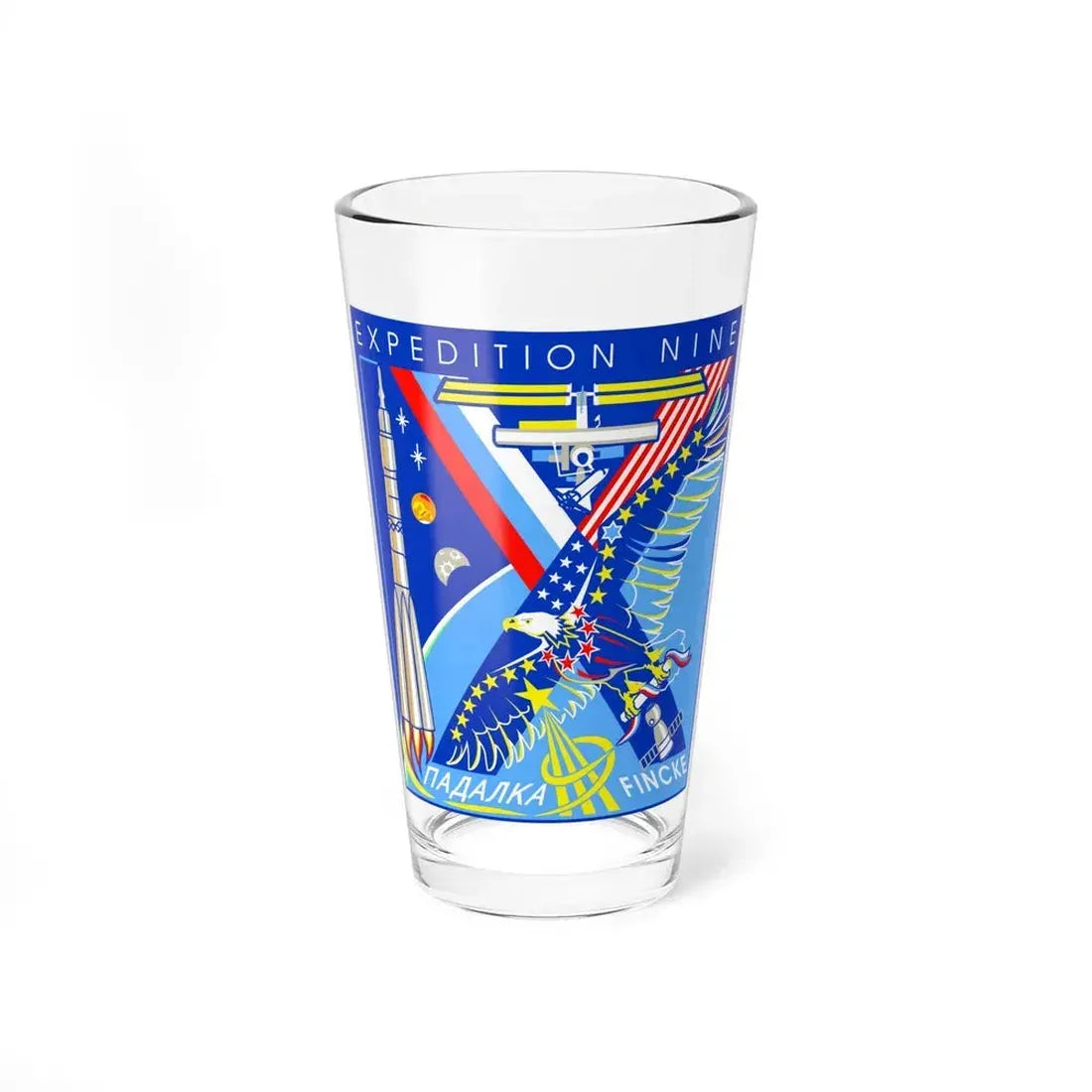 ISS Expedition 9 (NASA) Pint Glass 16oz 16oz - Go Mug Yourself