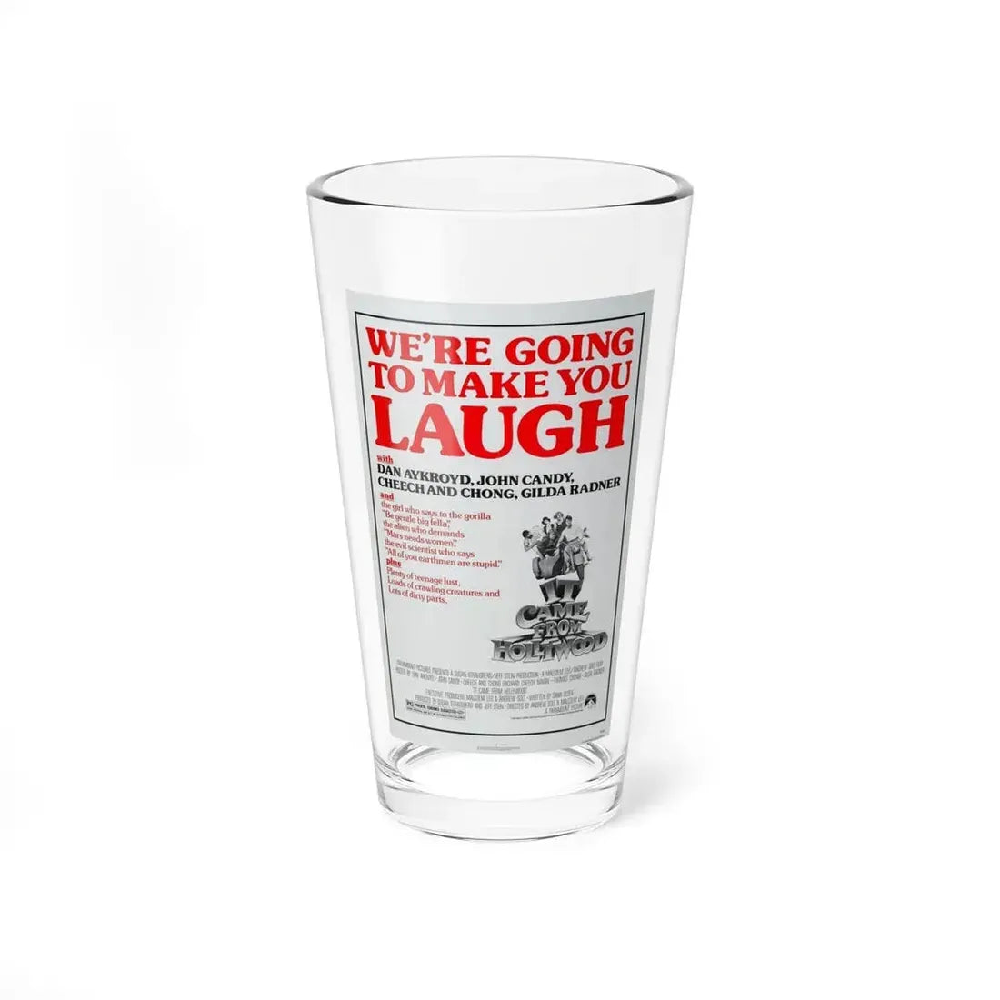 IT CAME FROM HOLLYWOOD 1982 Movie Poster - Pint Glass 16oz 16oz - Go Mug Yourself