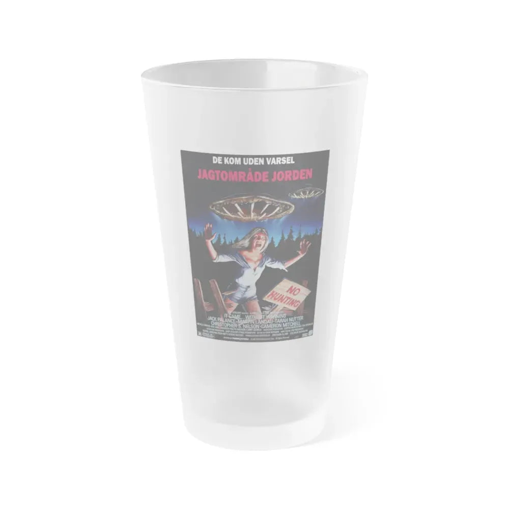 IT CAME... WITHOUT WARNING (DANISH) 1980 Movie Poster - Frosted Pint Glass 16oz 16oz Frosted - Go Mug Yourself