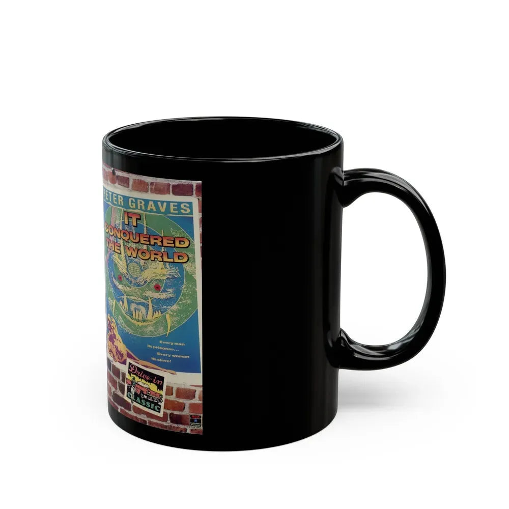 IT CONQUERED THE WORLD (VHS COVER) - Black Coffee Mug - Go Mug Yourself