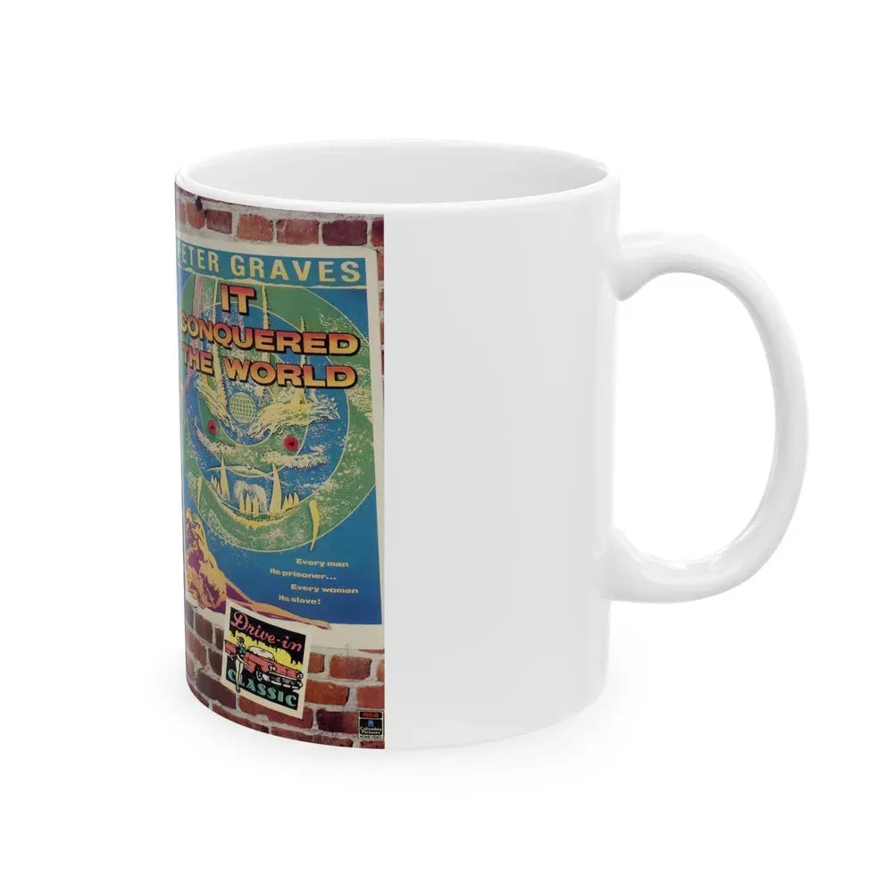 IT CONQUERED THE WORLD (VHS COVER) - White Coffee Mug - Go Mug Yourself