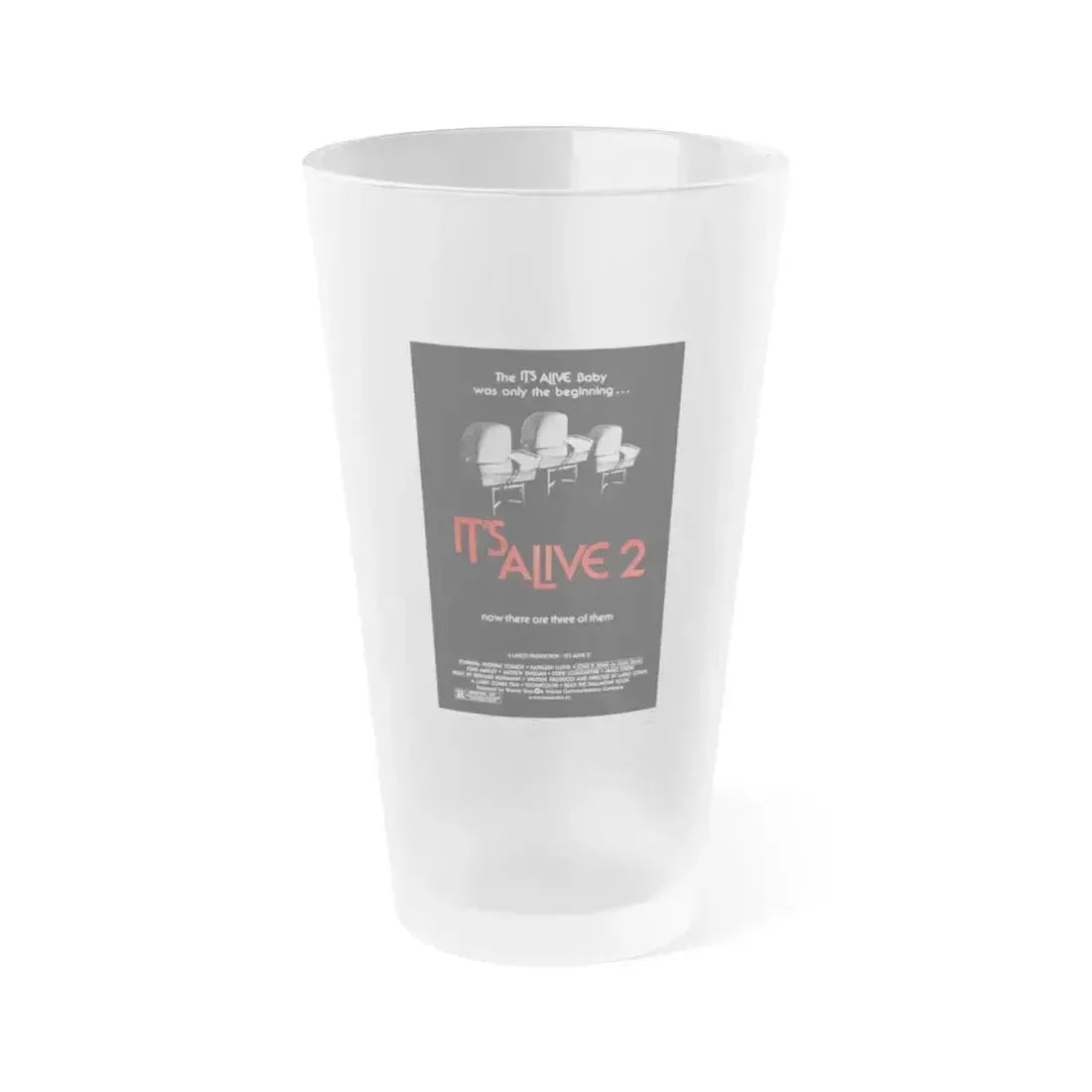 IT'S ALIVE 2 (IT LIVES AGAIN) 1978 Movie Poster - Frosted Pint Glass 16oz 16oz Frosted - Go Mug Yourself