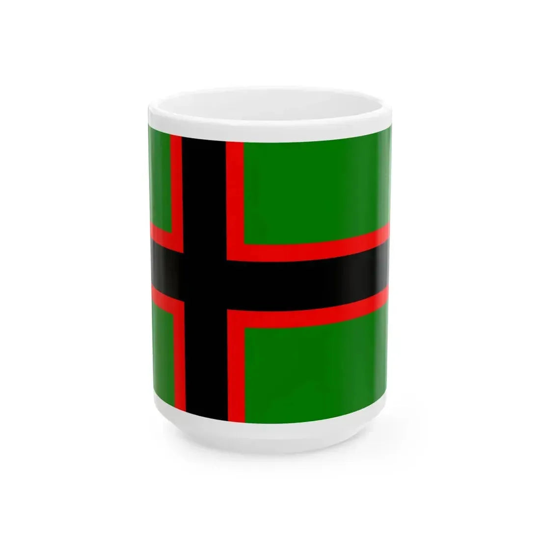 Itakarjalaisten lippu (Russia) White Coffee Mug 15oz - Go Mug Yourself