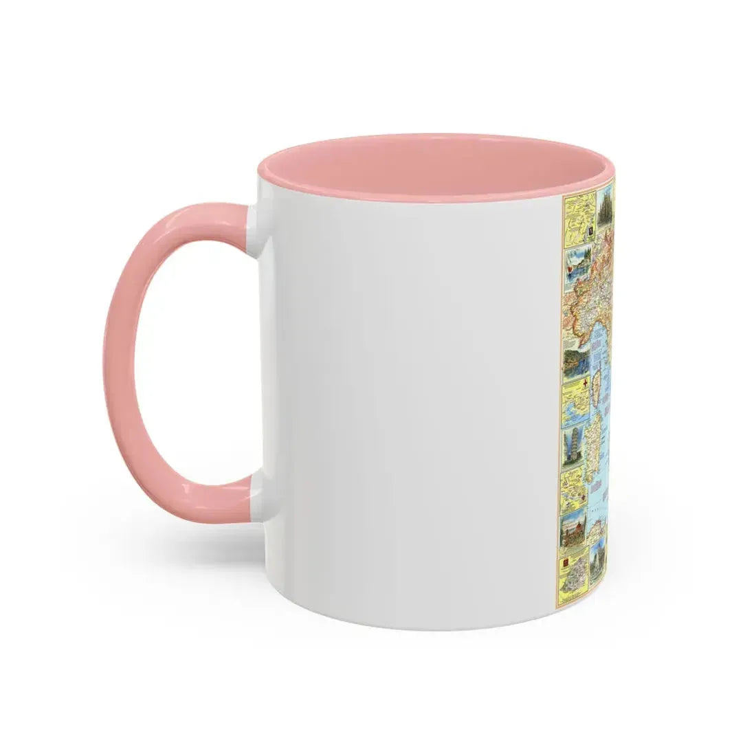 Italy - A Traveller's Map 1 (1970) (Map) Accent Coffee Mug - Go Mug Yourself