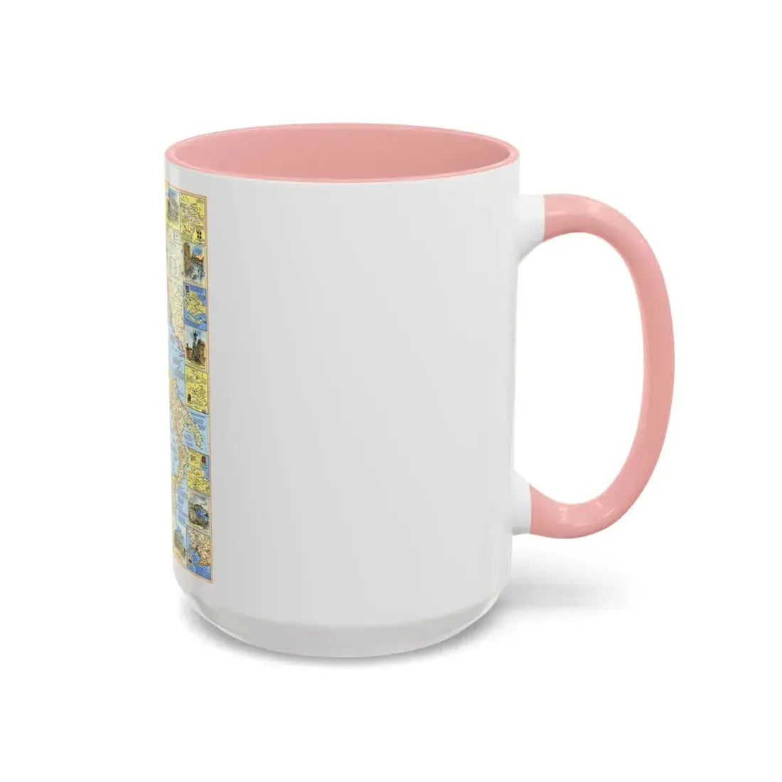 Italy - A Traveller's Map 1 (1970) (Map) Accent Coffee Mug - Go Mug Yourself