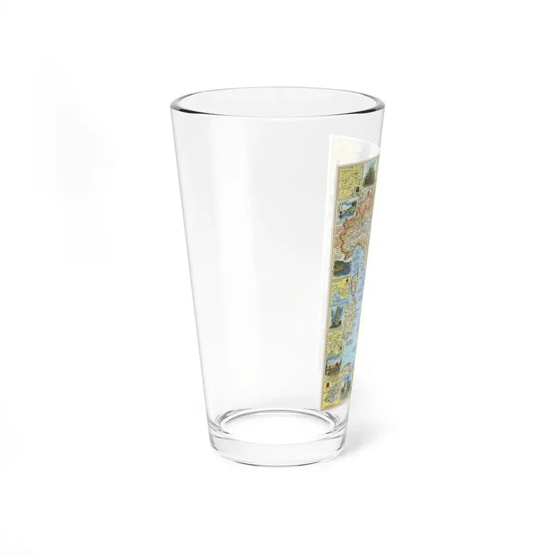 Italy - A Traveller's Map 1 (1970) (Map) Pint Glass 16oz - Go Mug Yourself