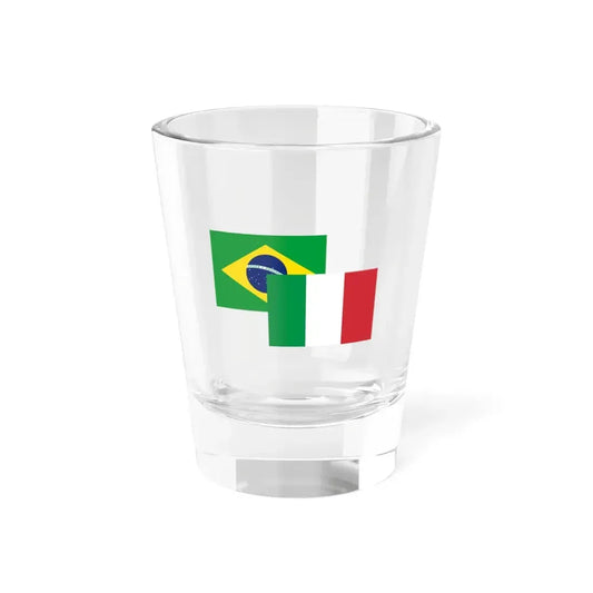 Italy-Brazil Flag (Brazil) Shot Glass 1.5oz 1.5oz - Go Mug Yourself