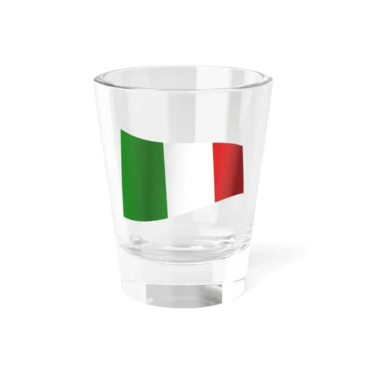 Italy Flag - iconic waving (Italy) Shot Glass 1.5oz 1.5oz - Go Mug Yourself