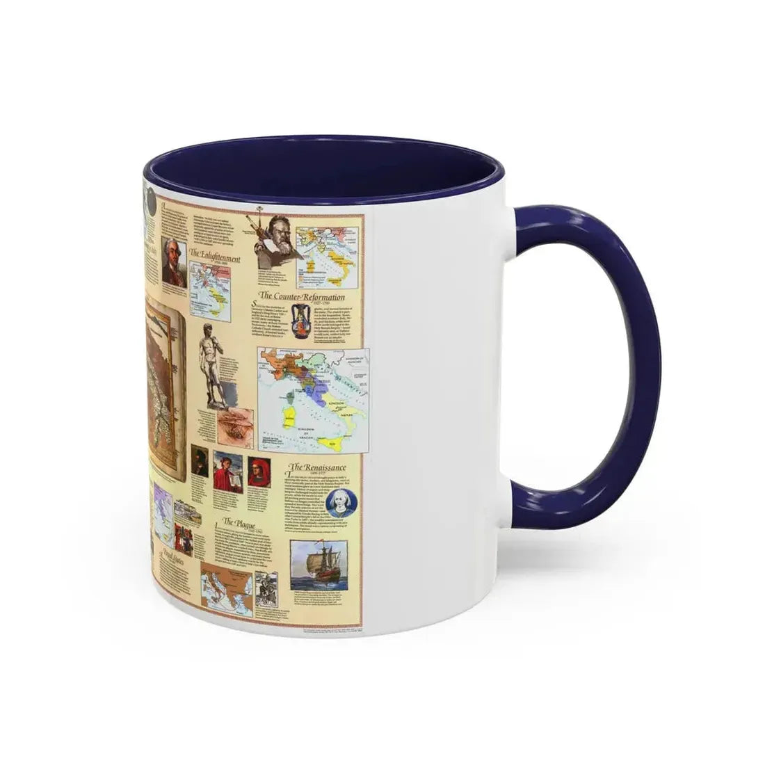 Italy - Historical (1995) (Map) Accent Coffee Mug - Go Mug Yourself