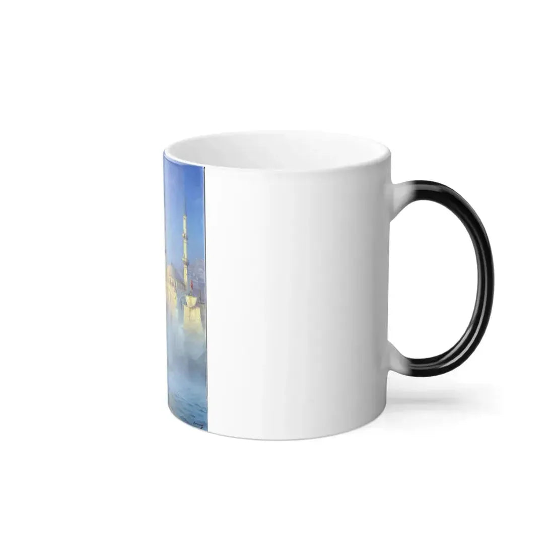 Ivan Aivazovsky (1817-1900) View of the port of Constantinople - Color Changing Mug 11oz - Go Mug Yourself