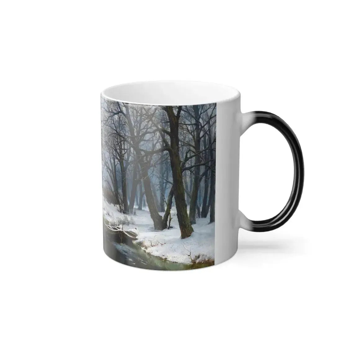 Ivan Avgustovich Veltz (1866-1926) Winter Landscape - Oil on Canvas 1911 - Color Changing Mug 11oz - Go Mug Yourself