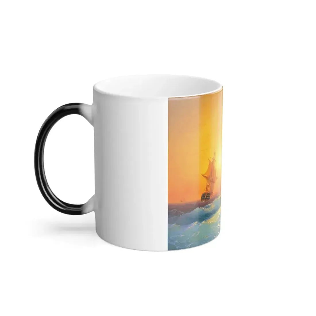 Ivan Constantinovich Aivazovsky (1817-1900) American Shipping off Gibraltar - Color Changing Mug 11oz - Go Mug Yourself