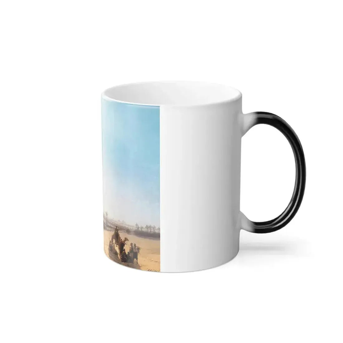 Ivan Constantinovich Aivazovsky (1817-1900) Caravan Oasis, Egypt - Color Changing Mug 11oz - Go Mug Yourself