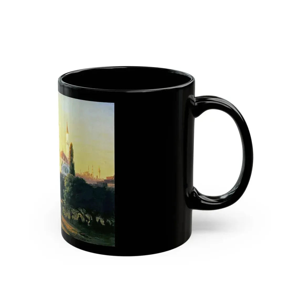Ivan Constantinovich Aivazovsky (1817-1900) Constantinople (detail) - Black Coffee Mug - Go Mug Yourself